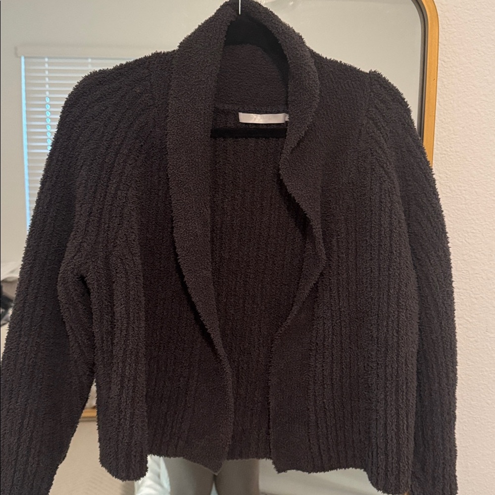 One Grey Day Soft Ribbed Cardigan